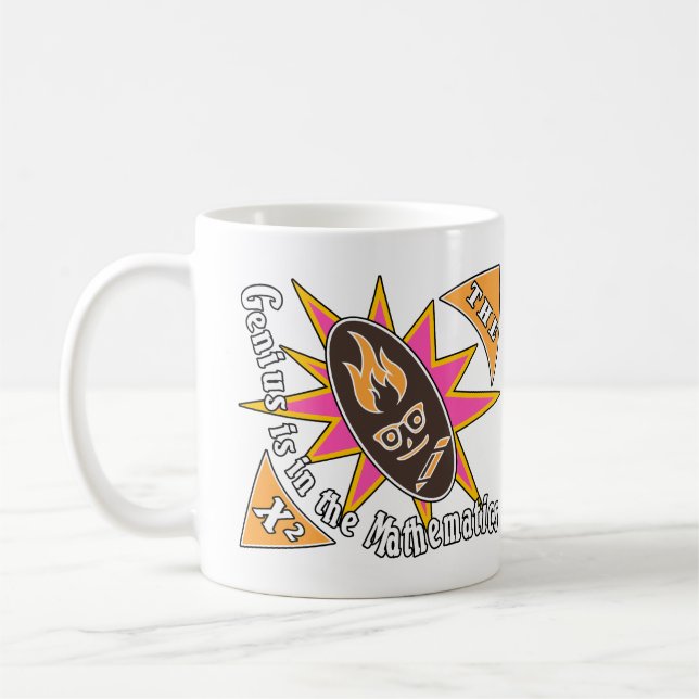 The genius is in the mathematics coffee mug (Left)
