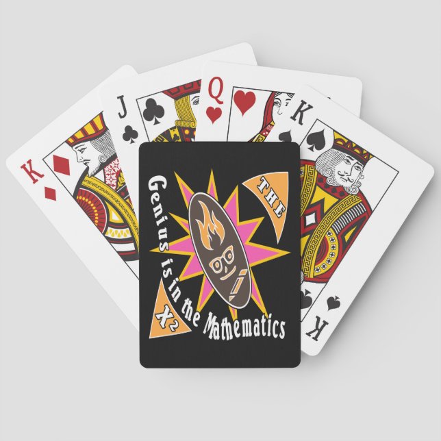 The genius is in the mathematics playing cards (Back)