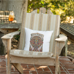 The Gentle Giant: Artistic Elephant Design Cushion