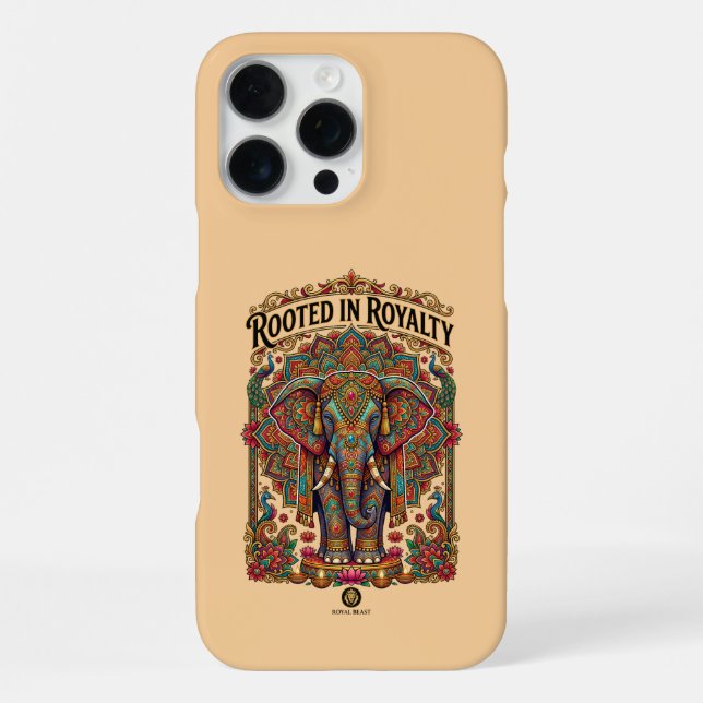 The Gentle Giant: Artistic Elephant Design iPhone Case (Back)