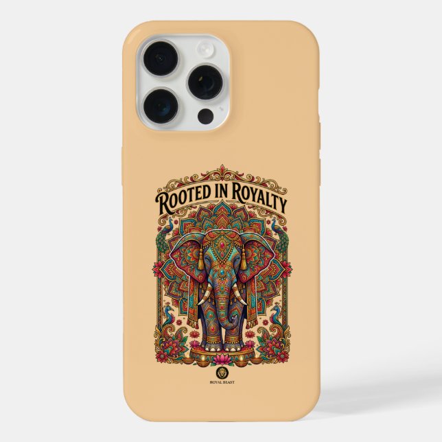 The Gentle Giant: Artistic Elephant Design iPhone Case (Back)