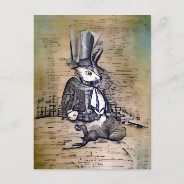 The Gentleman Rabbit Postcard (Front)