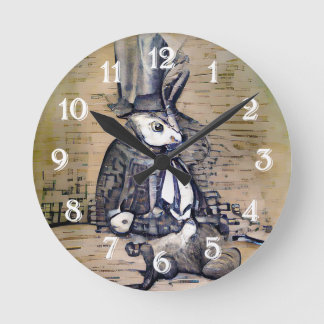 The Gentleman Rabbit  Round Clock