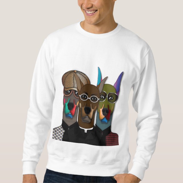 "The Gentlemen Dobermans" Artistic Sweatshirt (Front)