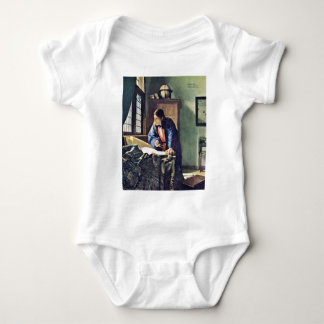 The Geographer., By Johannes Vermeer Baby Bodysuit