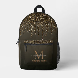 The Geography's Teacher, Chic Teacher Gift Printed Backpack