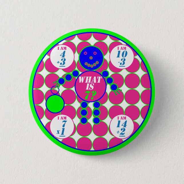 The Geometrics-Button-Circle-Age 7 6 Cm Round Badge (Front)