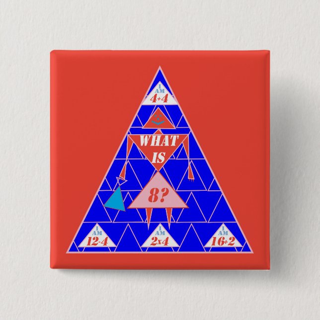 The Geometrics-Button-Triangle-Age 8 15 Cm Square Badge (Front)