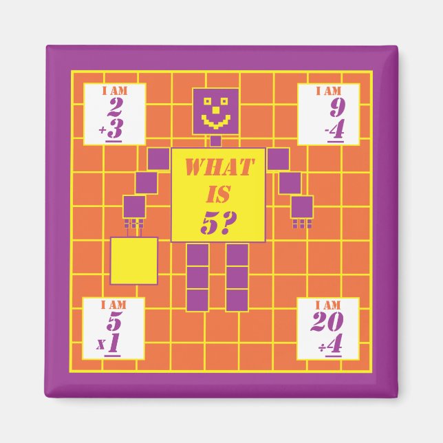 The Geometrics-Magnet-Square-Age 5 Magnet (Front)