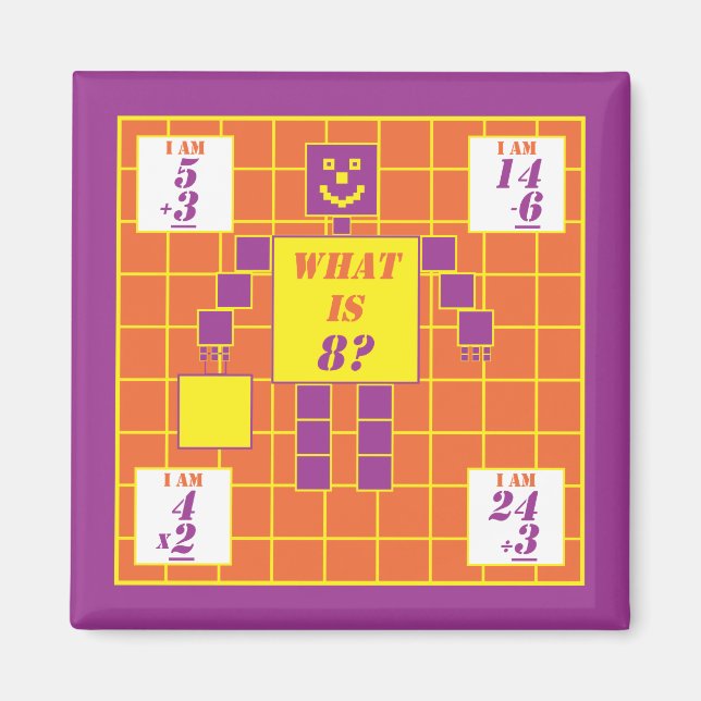 The Geometrics-Magnet-Square-Age 8 Magnet (Front)