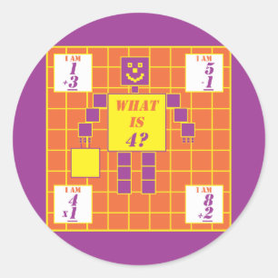 The Geometrics-Sticker-Square-Age 4 Classic Round Sticker
