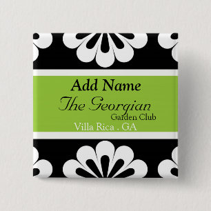 The Georgain Garden Club 15 Cm Square Badge