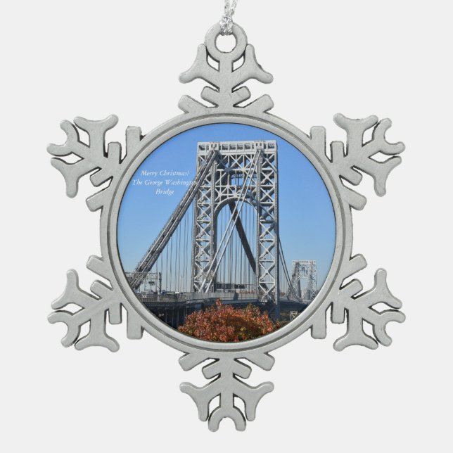 The George Washington Bridge Christmas Ornament (Front)
