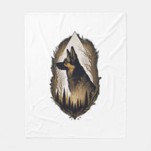 The German Shepherd 003 Fleece Blanket