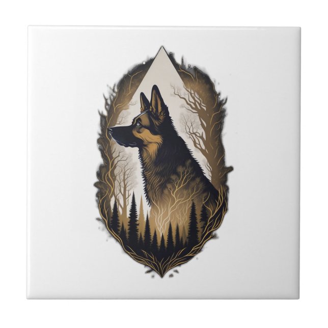 The German Shepherd 003 Tile (Front)