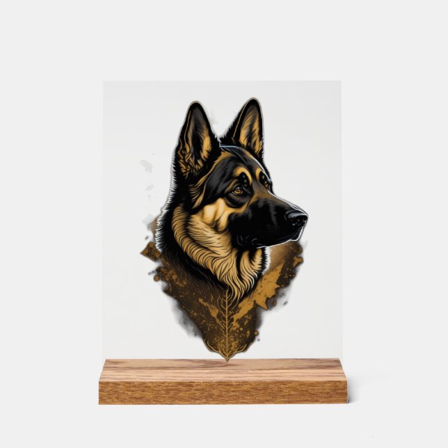 The German Shepherd 004  Acrylic Sign (Front)