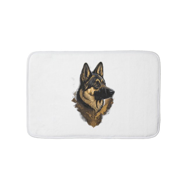 The German Shepherd 004  Bath Mat (Front)