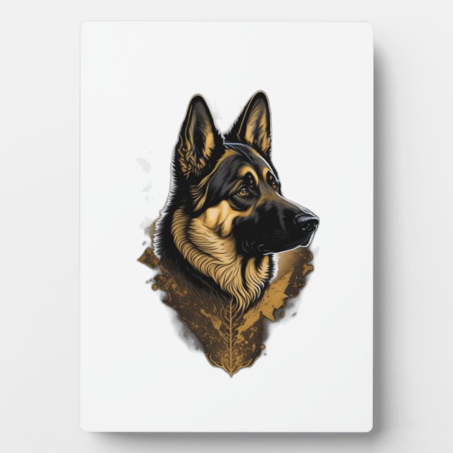 The German Shepherd 004  Plaque (Front)