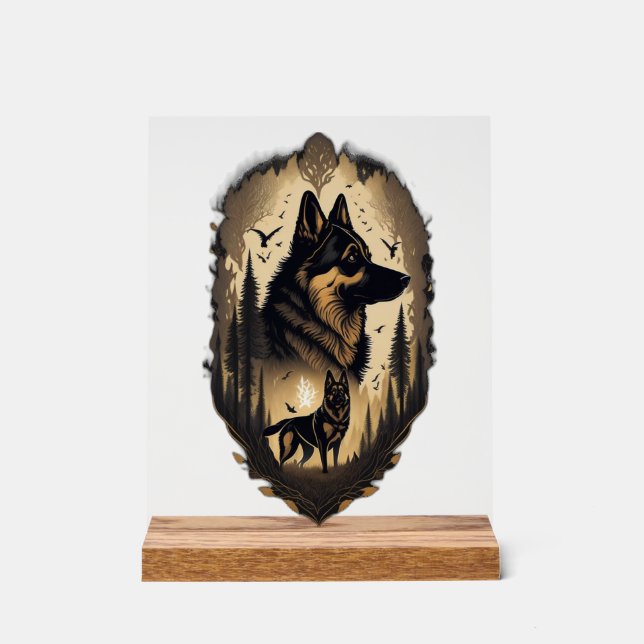 The German Shepherd 005  Acrylic Sign (Front)