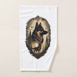 The German Shepherd 005  Hand Towel