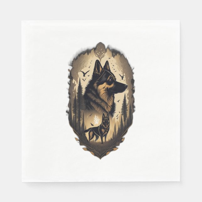The German Shepherd 005  Napkin (Front)