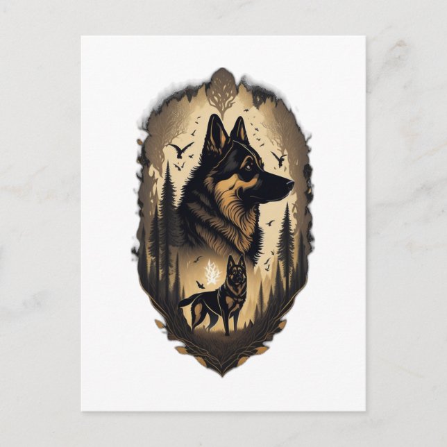 The German Shepherd 005  Postcard (Front)