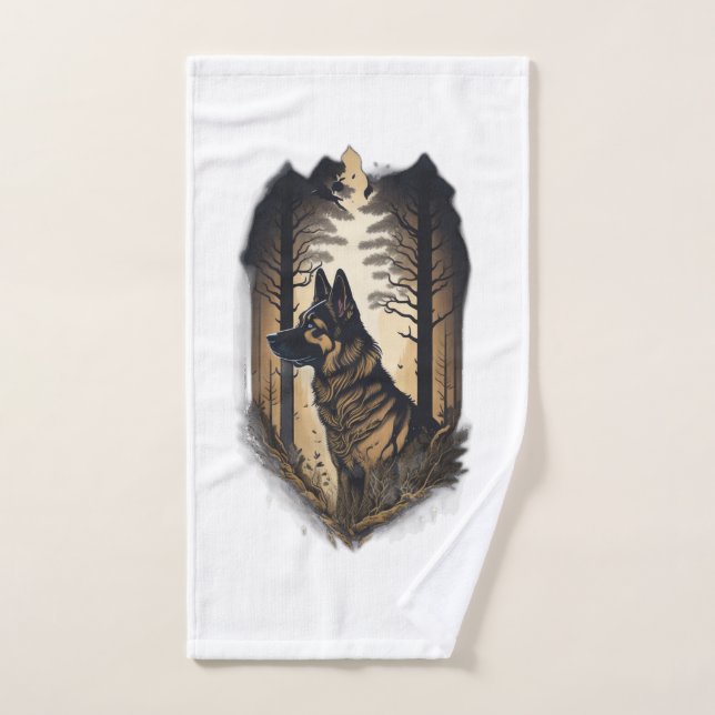 The German Shepherd 006  Hand Towel (Hand Towel)