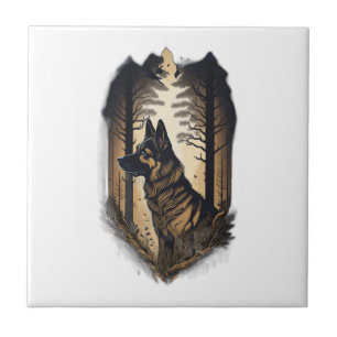 The German Shepherd 006 Tile