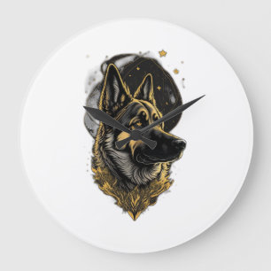 The German Shepherd 007 Large Clock