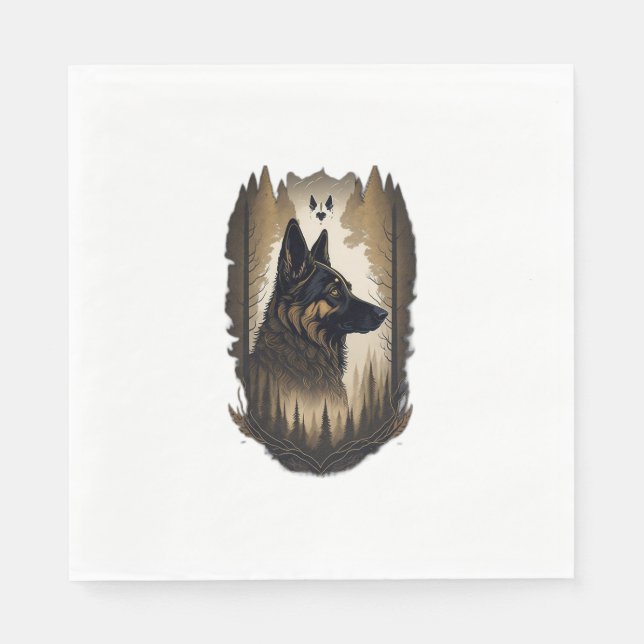 The German Shepherd 008  Napkin (Front)