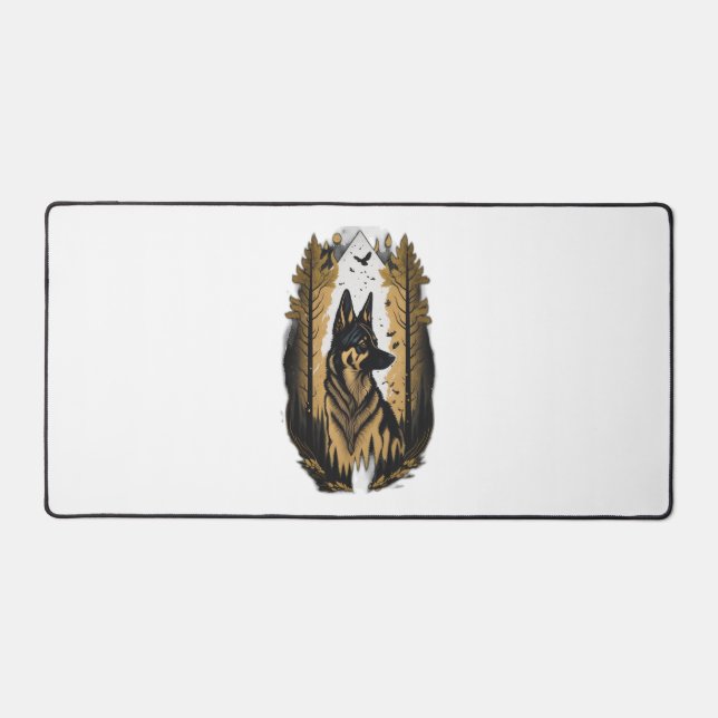 The German Shepherd 009  Desk Mat (Front)