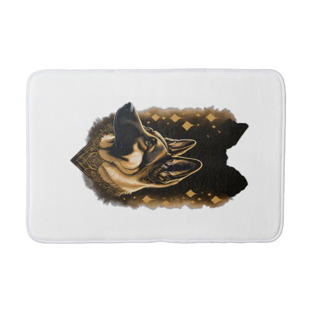 The German Shepherd 011  Bath Mat (Front)