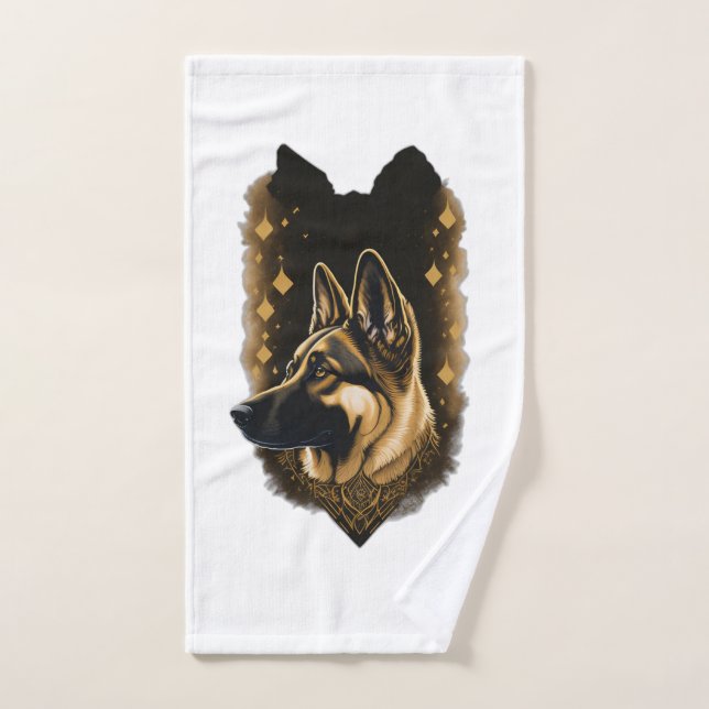 The German Shepherd 011  Hand Towel (Hand Towel)