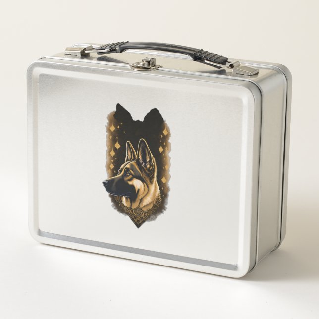 The German Shepherd 011  Metal Lunch Box (Front)