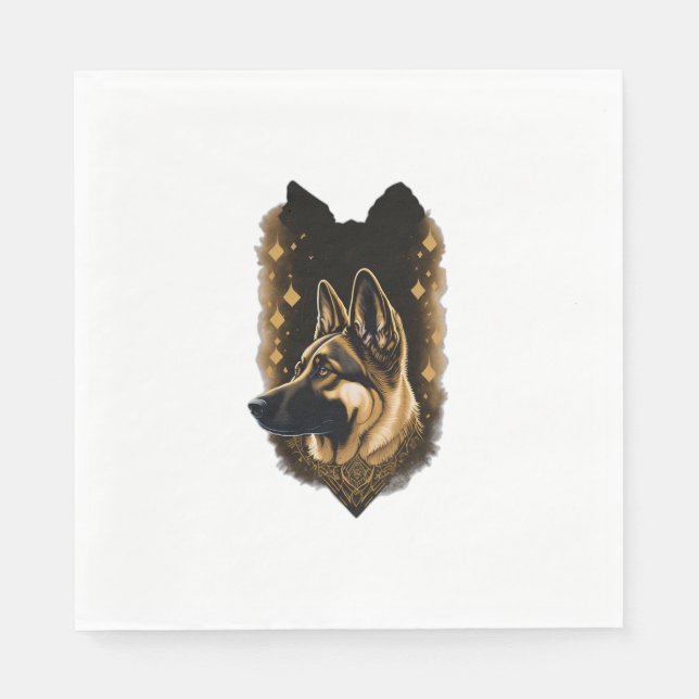 The German Shepherd 011  Napkin (Front)
