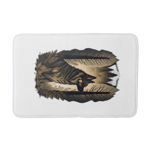 The German Shepherd 013  Bath Mat (Front)