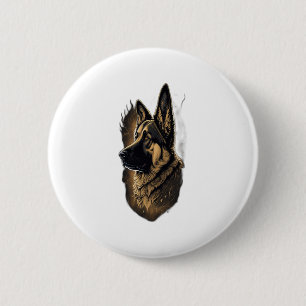 The German Shepherd 6 Cm Round Badge