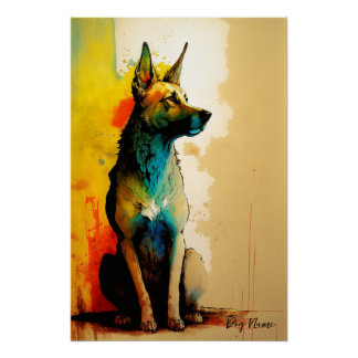 The German Shepherd Dog - Composition 010 Poster