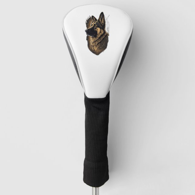 The German Shepherd   Golf Head Cover (Front)