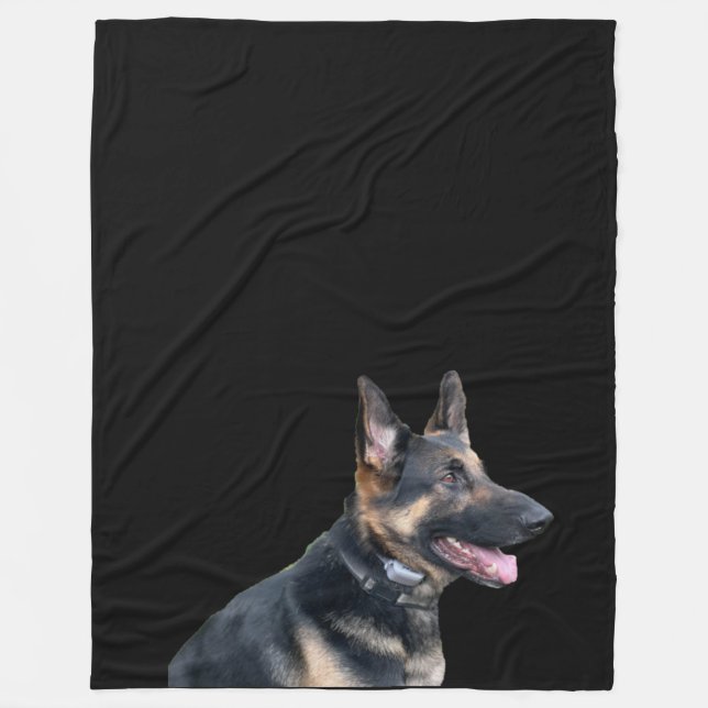 THE GERMAN SHEPHERD throw Fleece Blanket (Front)