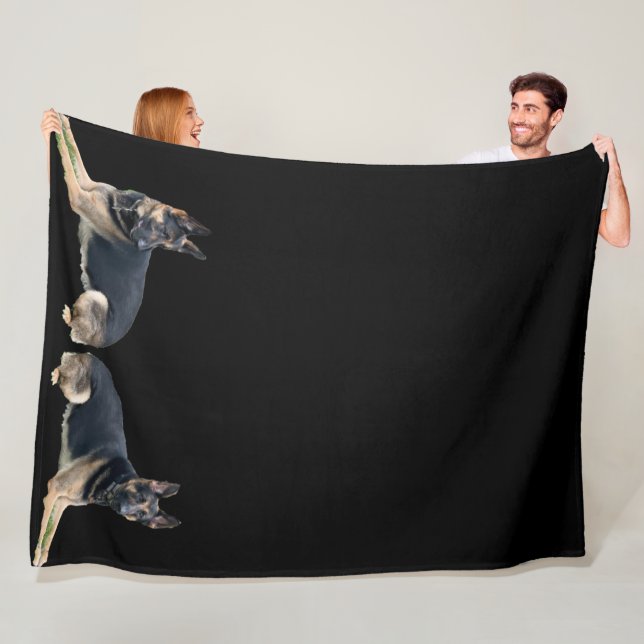 THE GERMAN SHEPHERD throw Fleece Blanket (In Situ)