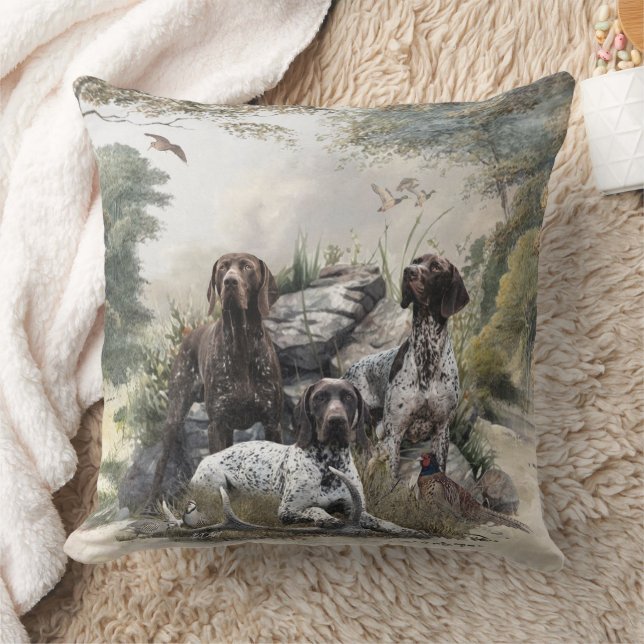 The German Shorthaired Pointer or Deutsch Kurzhaar Cushion (Blanket)