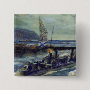 The German u-boat U 56 sunk by Grozovoi 15 Cm Square Badge