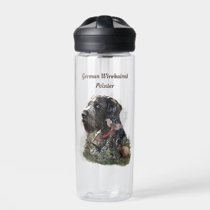 The German Wirehaired Pointer Water Bottle