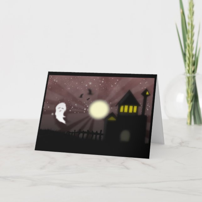 The Ghost and the Haunted House Card (Front)