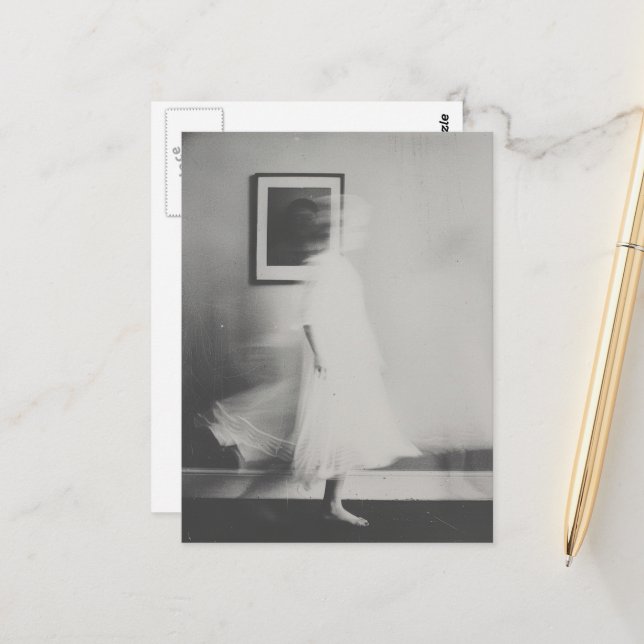 The Ghost in the Hallway Postcard (Front/Back In Situ)