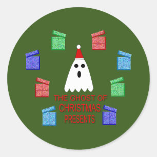 The Ghost of Christmas Presents Funny Classic Round Sticker