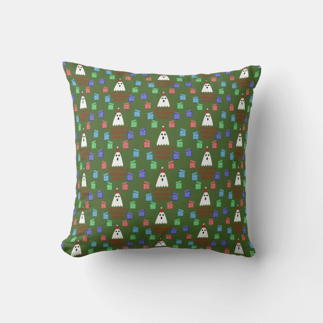 The Ghost of Christmas Presents Funny Cushion (Front)