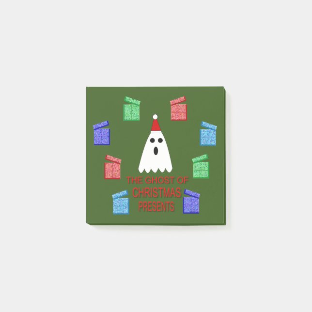 The Ghost of Christmas Presents Funny Post-it Notes (Front)