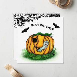 The Ghost of Halloween , Bat , Ghost and Spider Card